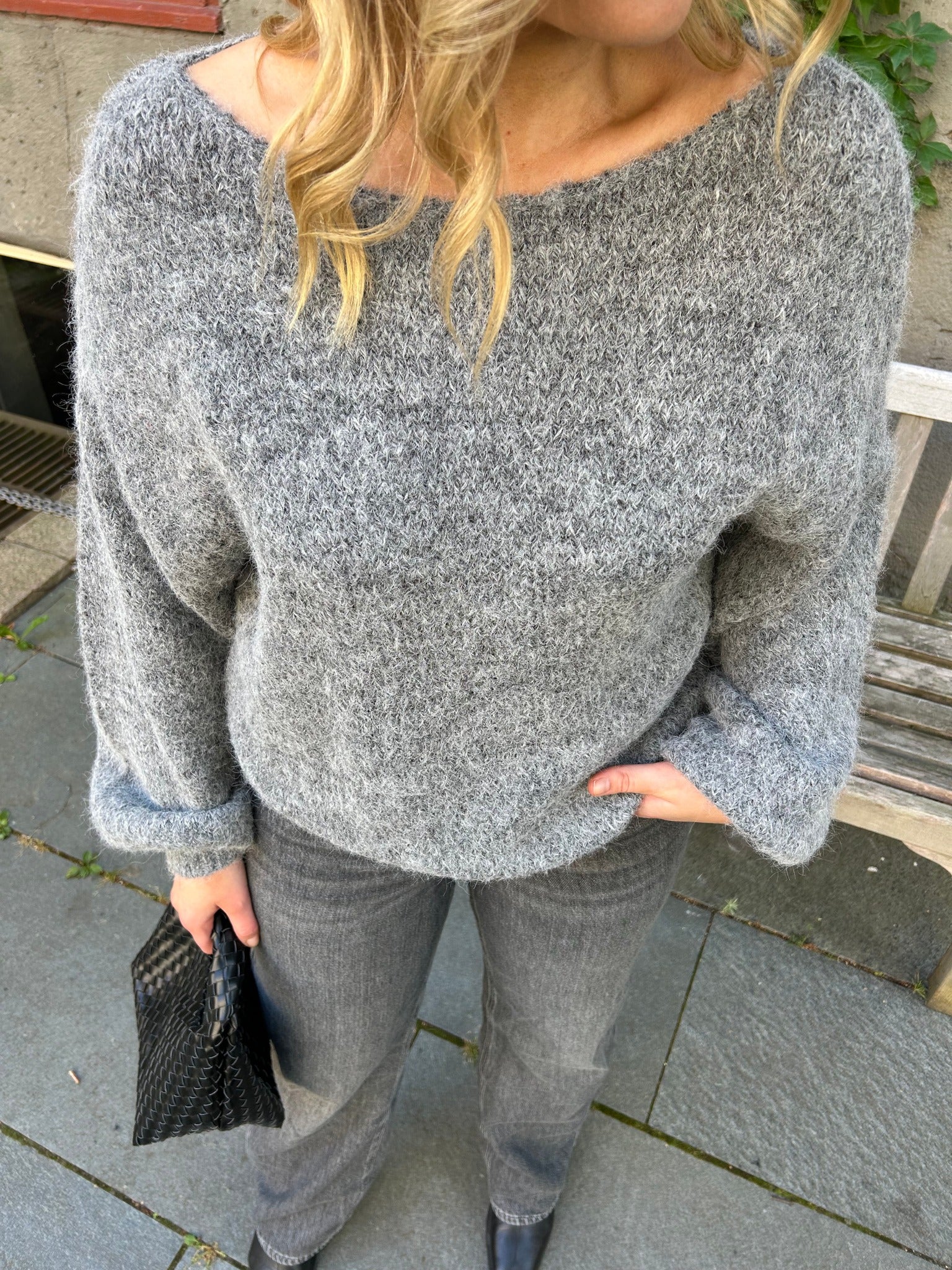 VIMARLEY Pullover - Medium Grey Melange