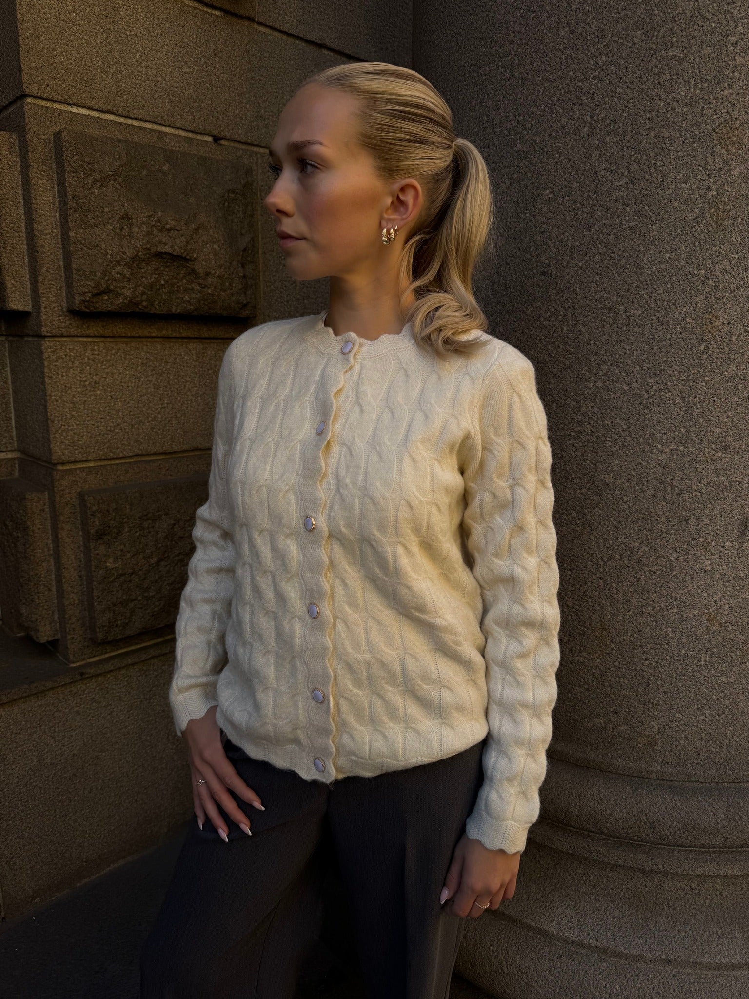 YASBUBERA Knit Cardigan - Birch