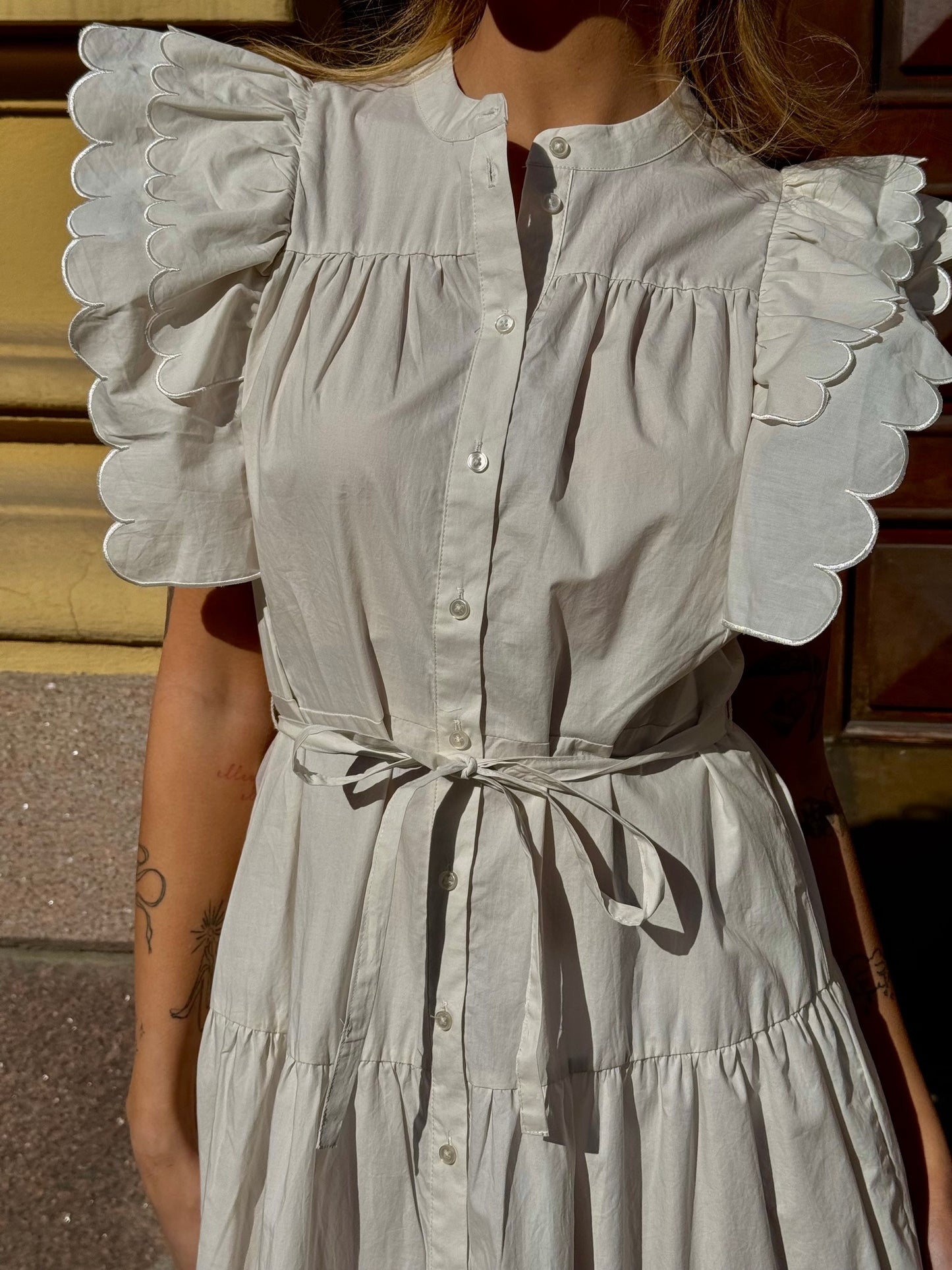 OBJHOPE Long Dress - White Sand