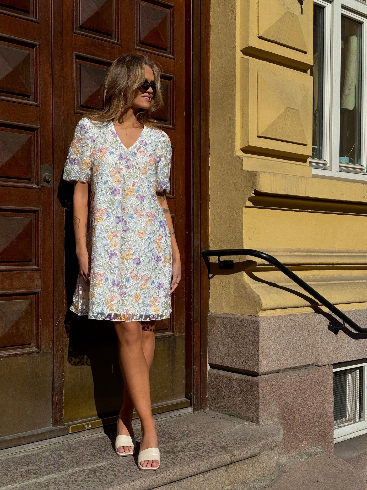 YASLEANNA Midi Dress - Star White