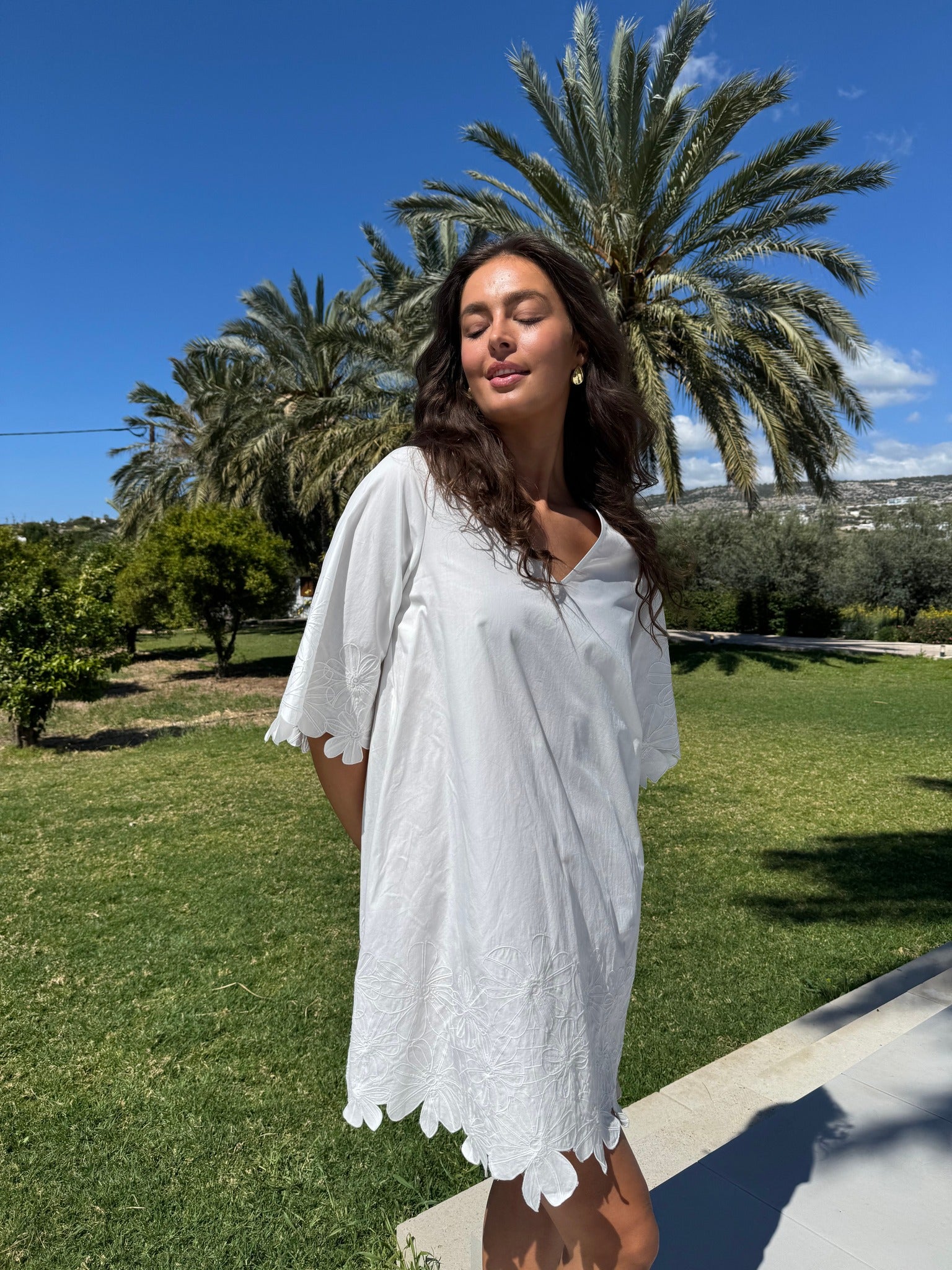 OBJKAMMA Short Dress - Cloud Dancer