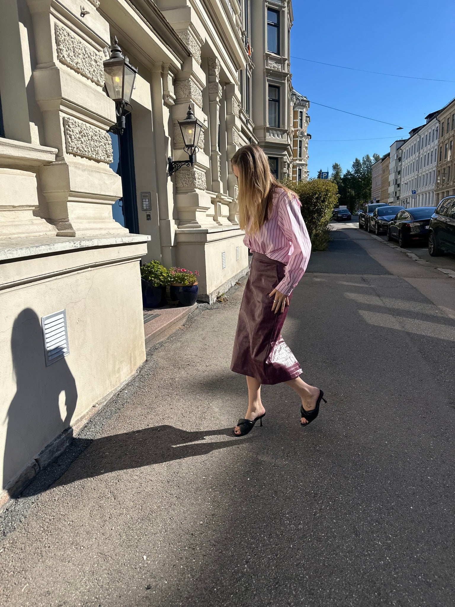 OBJSALVA Midi Skirt - Mauve Wine