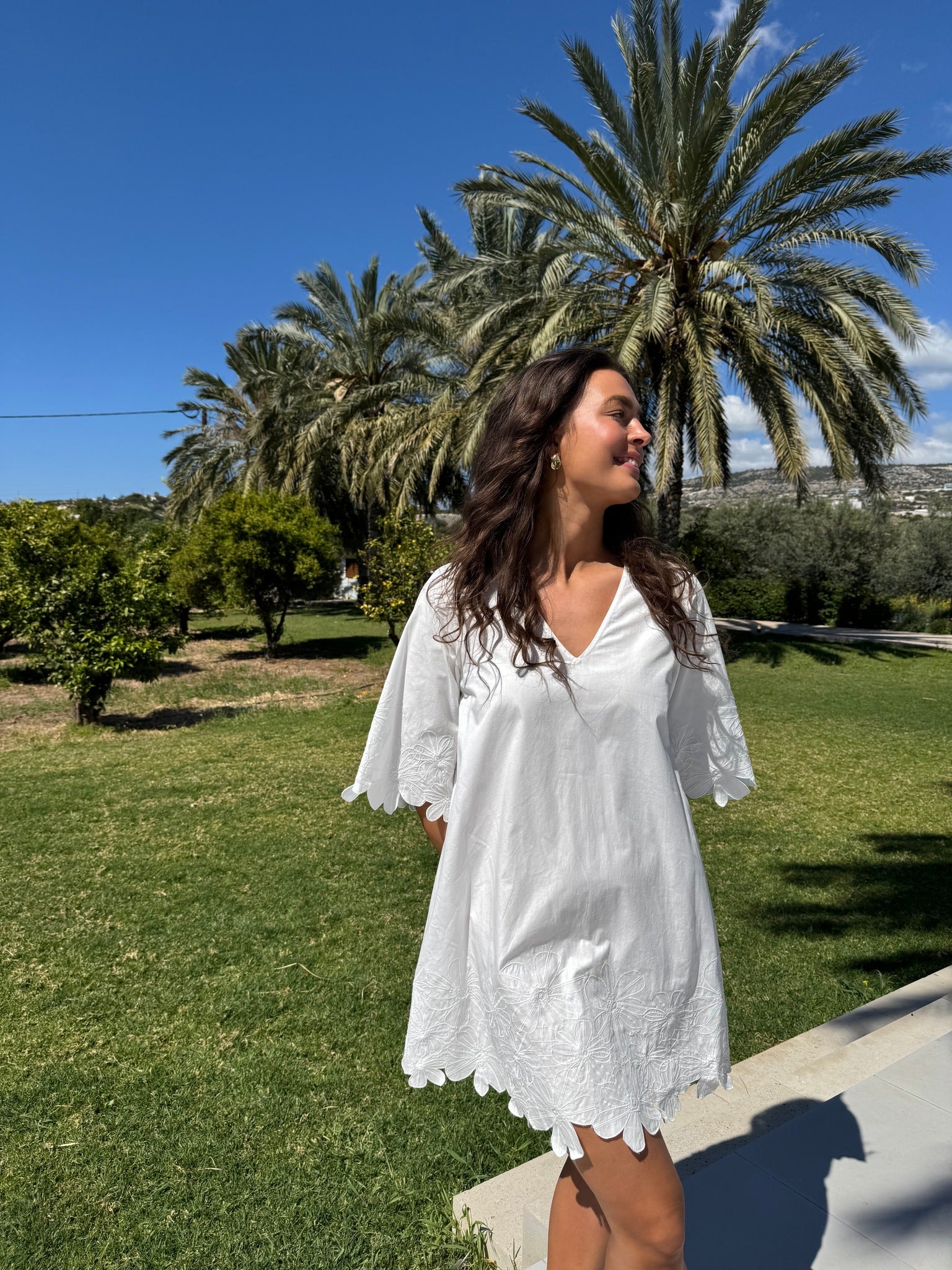 OBJKAMMA Short Dress - Cloud Dancer