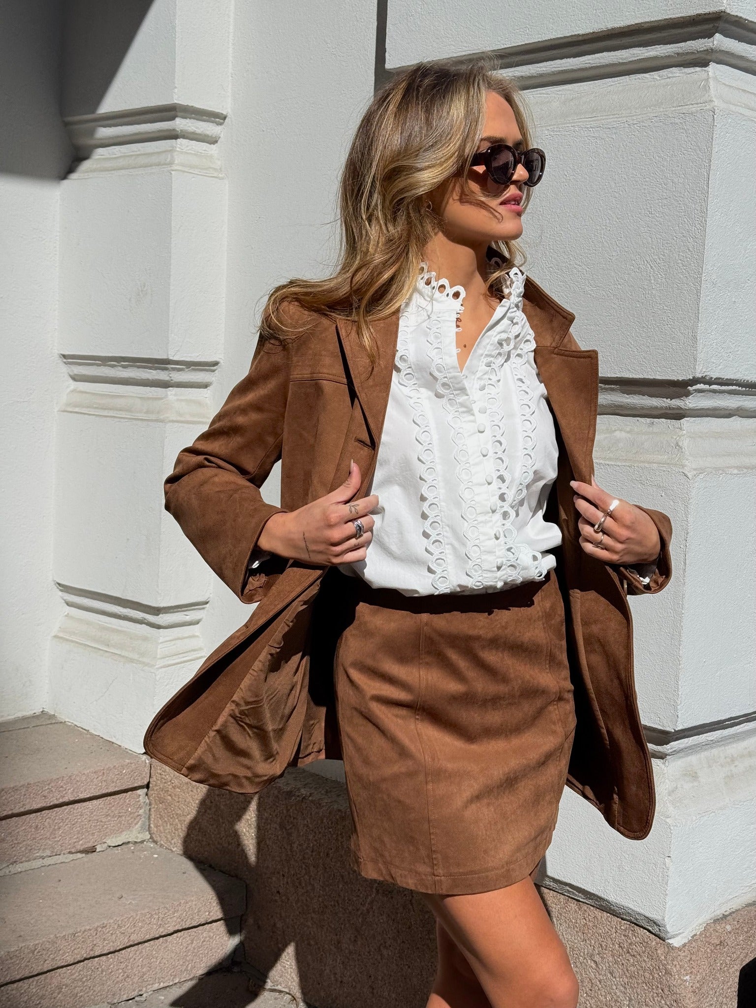 OBJFENJA Short Skirt - Rawhide