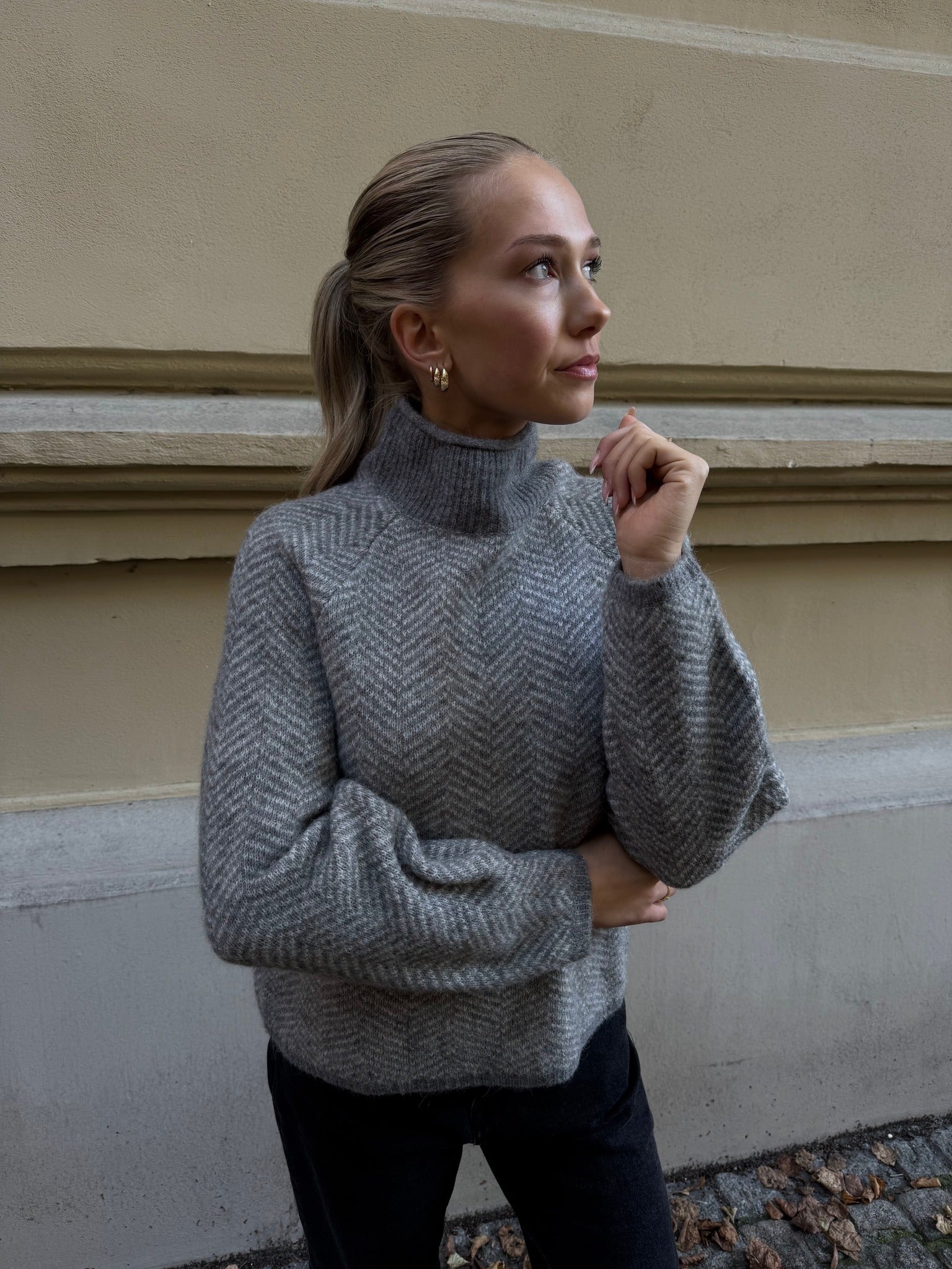 VILORY Pullover - Medium Grey Melange