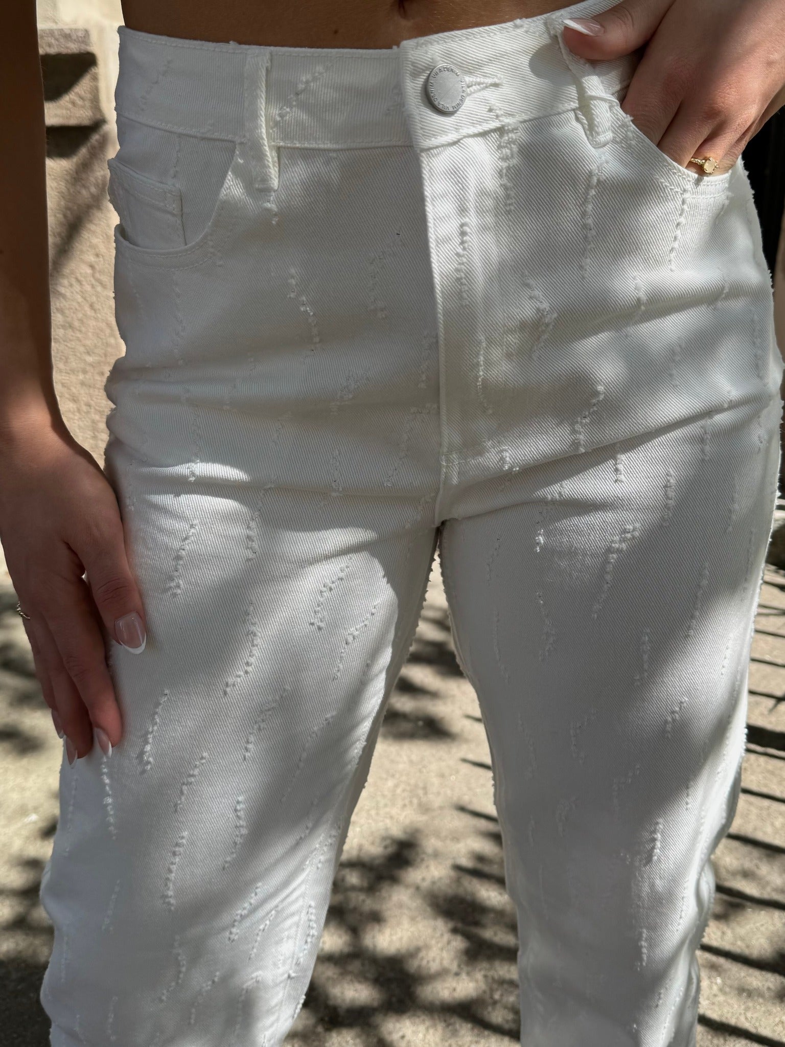 VIKELLY Jeans - White Denim