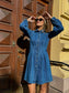 VISOL Short Dress - Medium Blue Denim