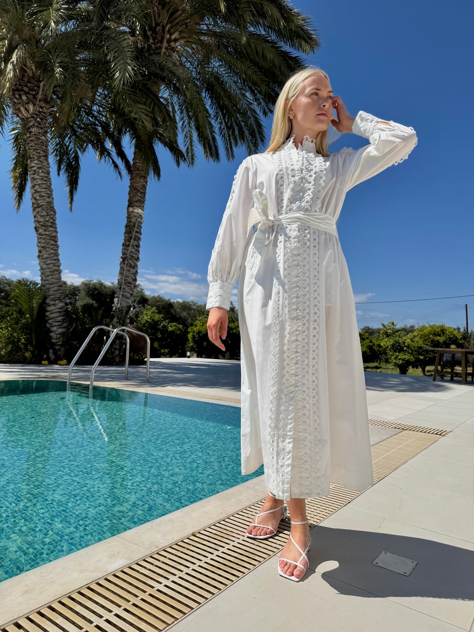 YASYAMINA Long Dress - Star White