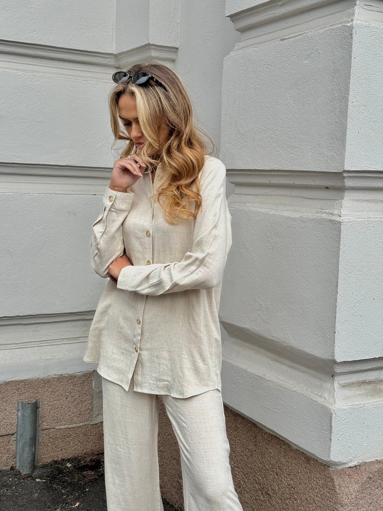 OBJSANNE Shirts - Sandshell