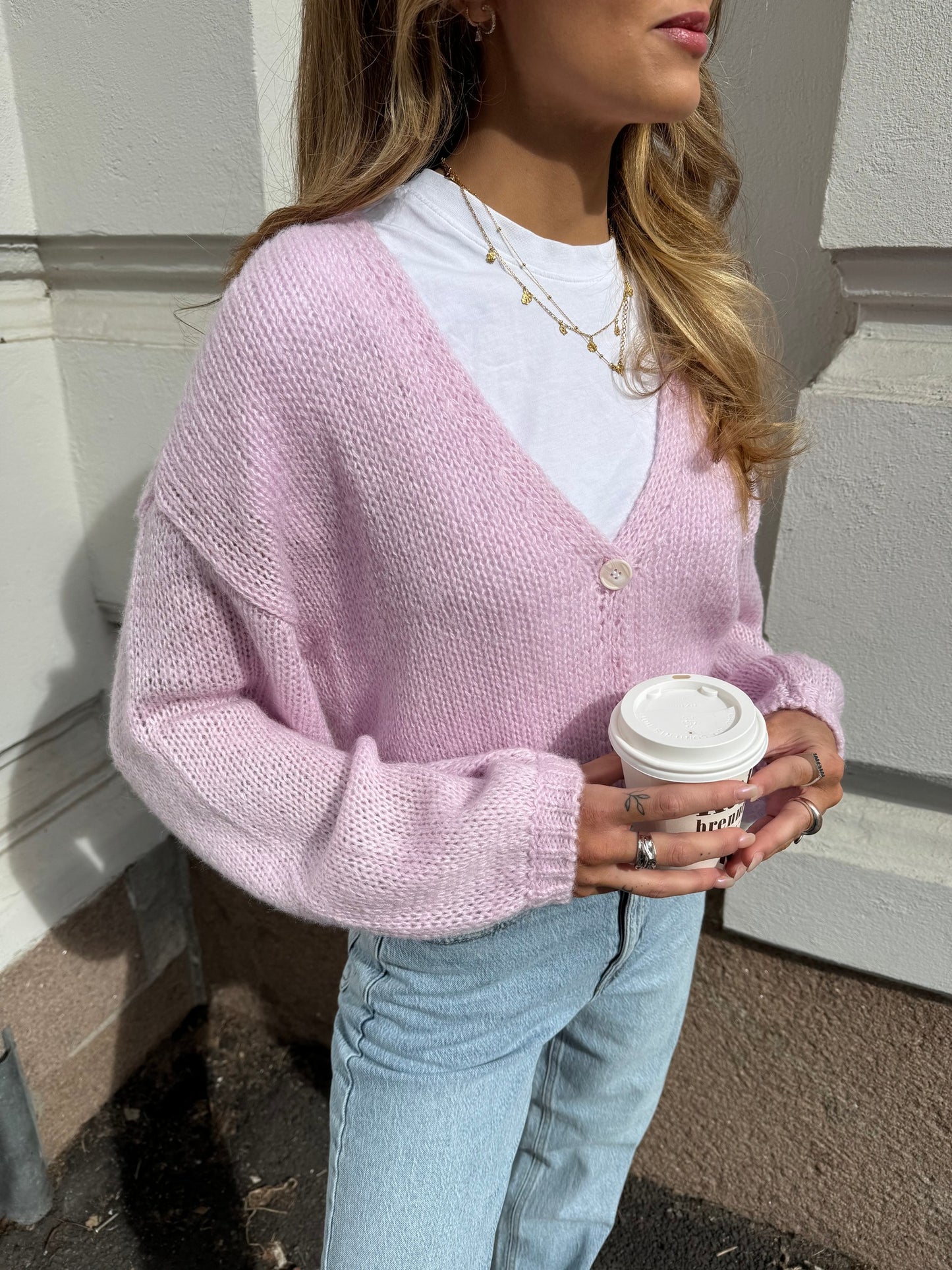 VICHOCA Knit Cardigan - Winsome Orchid