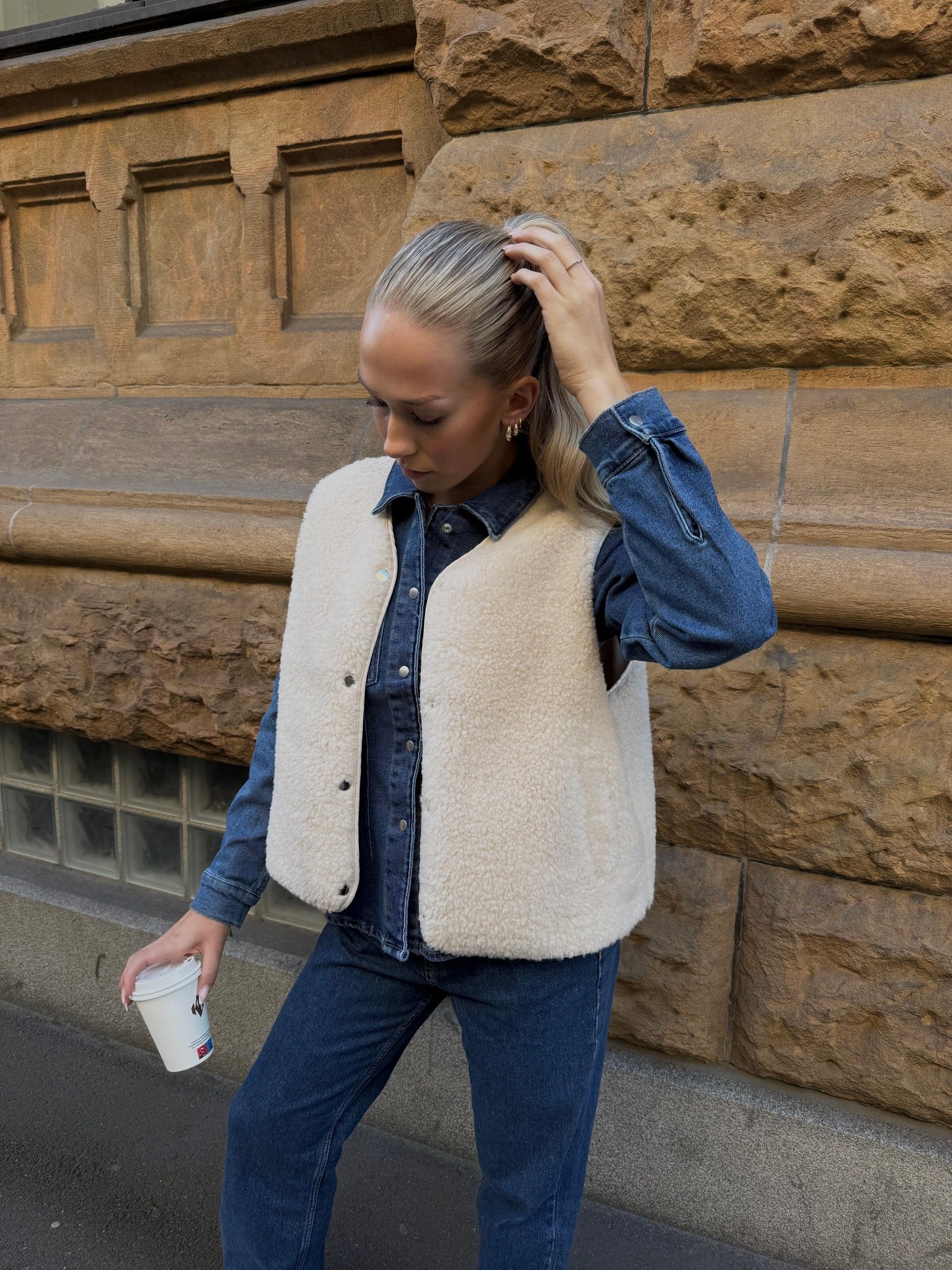 OBJELLA Otw Gilet - Sandshell