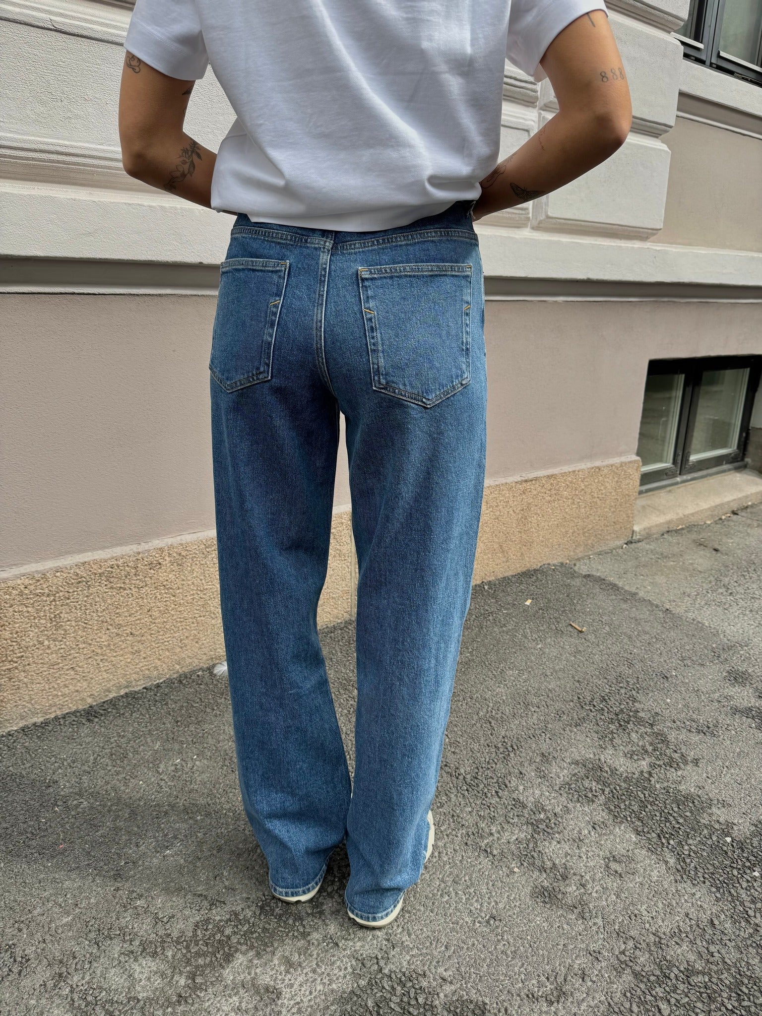 SLFWIDE Jeans - Medium Blue Denim