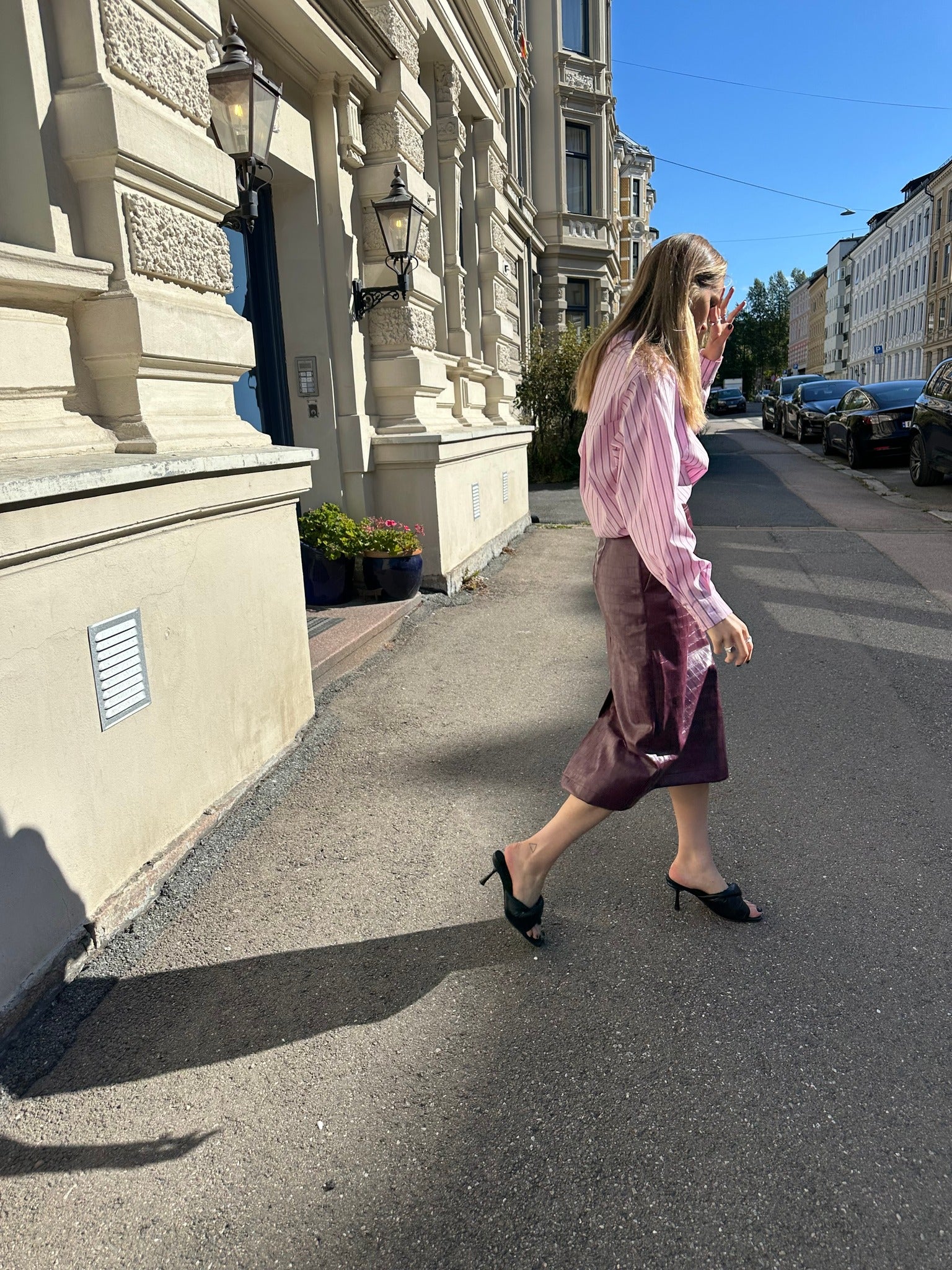 OBJSALVA Midi Skirt - Mauve Wine