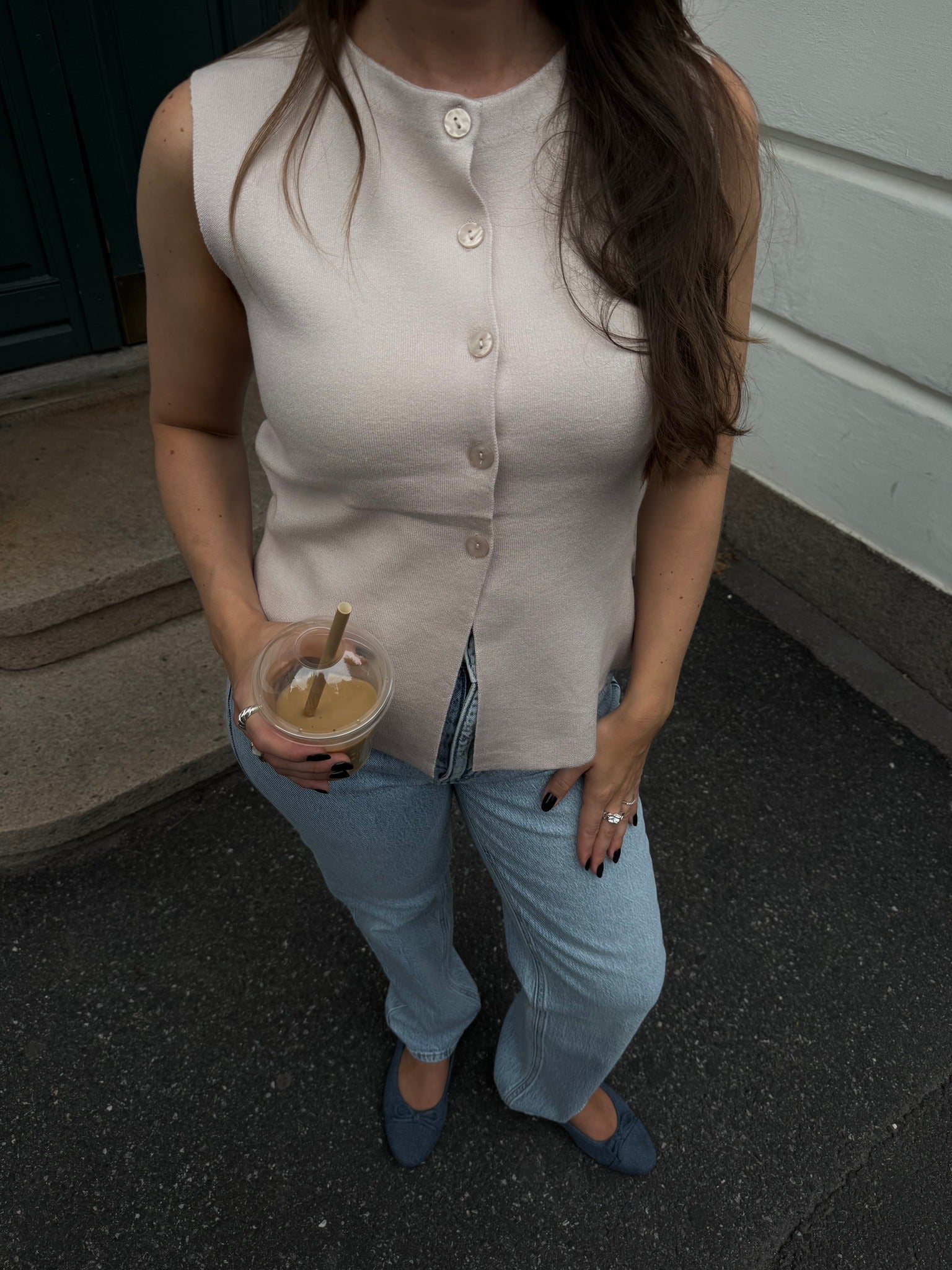 OBJREYNARD Knit Waistcoat - Silver Gray