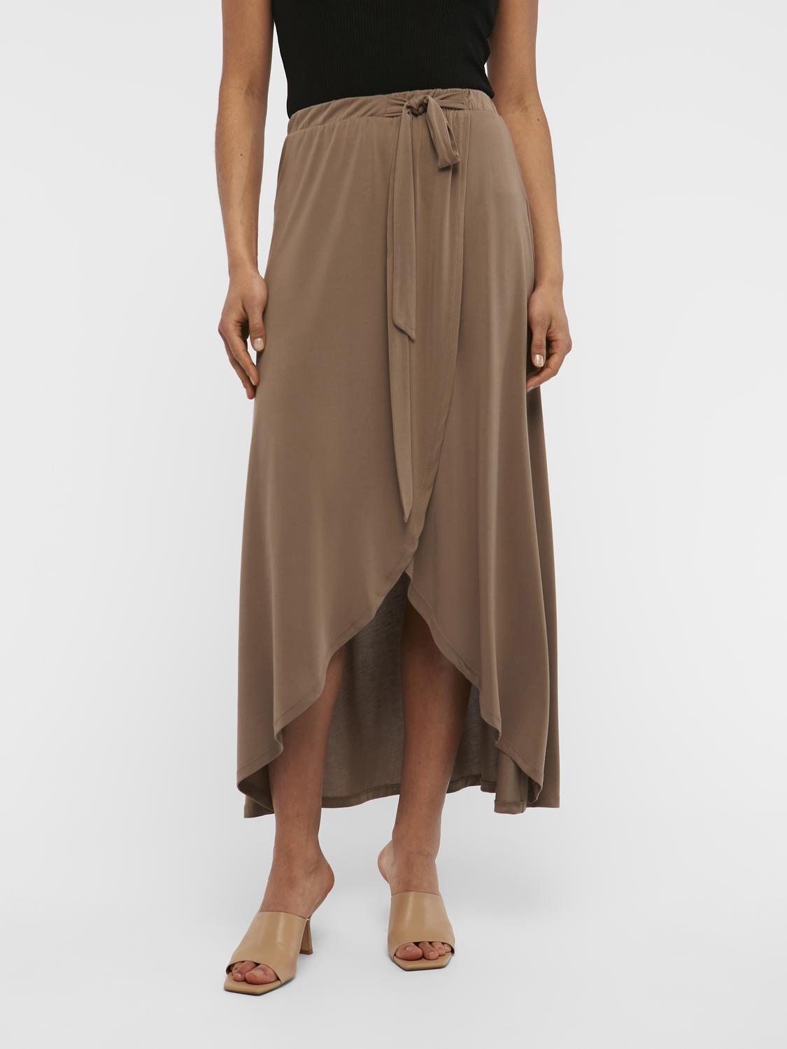 OBJANNIE Long Skirt - Fossil