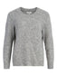 OBJELLIE Pullover - Light Grey Melange