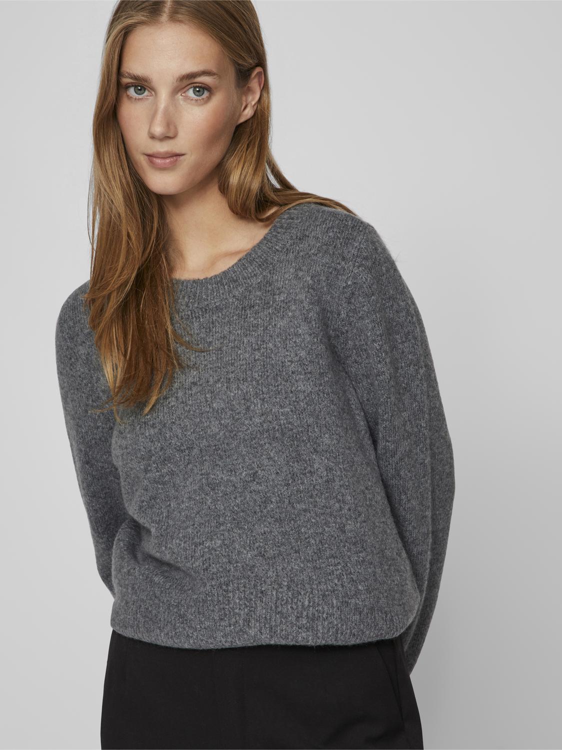 VIJANEY Pullover - Medium Grey Melange